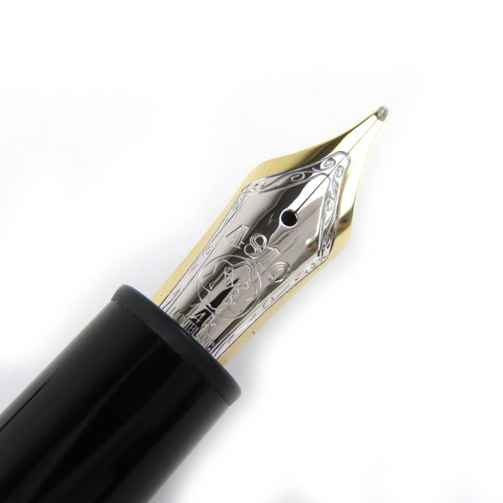 良品△MONTBLANC モンブラン マイスターシュテュック クラシック 146 ペン先14K Fニブ ツイスト式 ボールペン 万年筆 2本セット 筆記◎