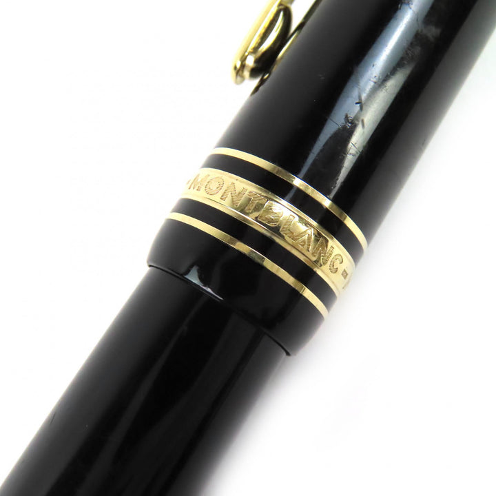 良品△MONTBLANC モンブラン マイスターシュテュック クラシック 146 ペン先14K Fニブ ツイスト式 ボールペン 万年筆 2本セット 筆記◎