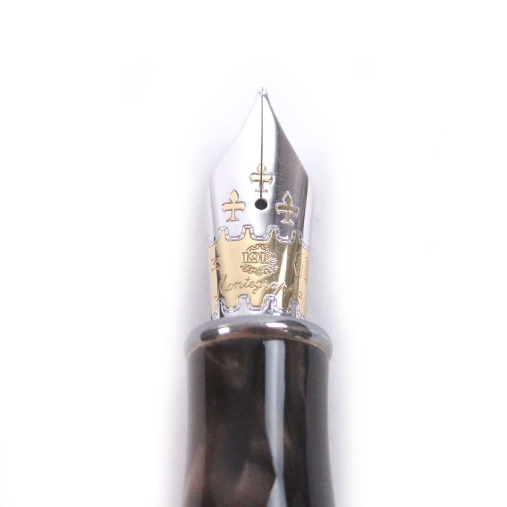 極美品□Montegrappa モンテグラッパ ヴィンテージ L.E. 2000 Human Civilization SV925 ペン先18K Mニブ 超希少 万年筆 ブラウン系