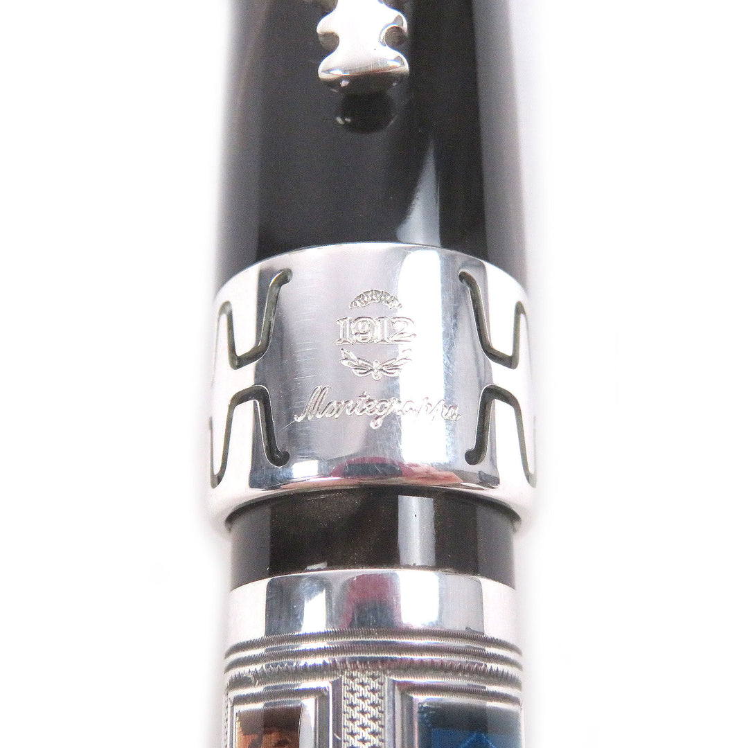 極美品□Montegrappa モンテグラッパ ヴィンテージ L.E. 2000 Human Civilization SV925 ペン先18K Mニブ 超希少 万年筆 ブラウン系