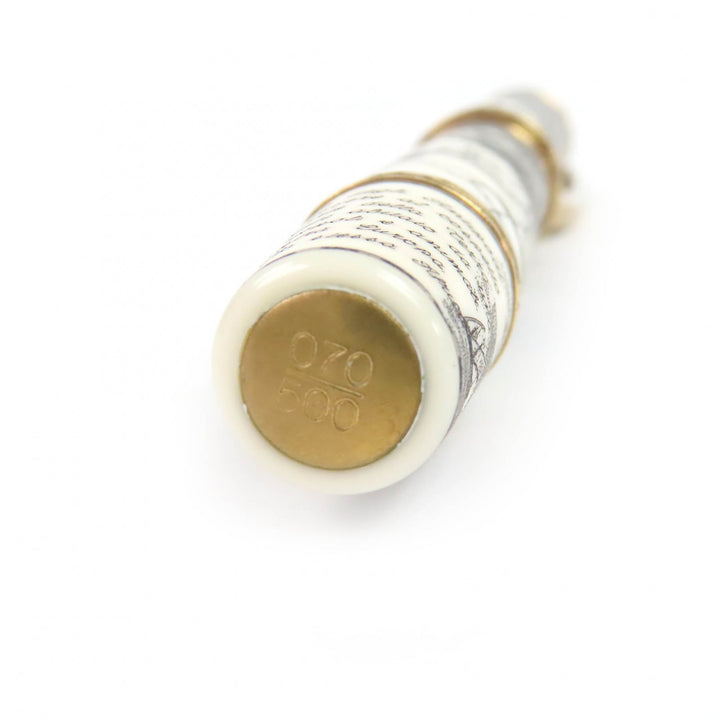 美品△Visconti ヴィスコンティ V55652 アメリゴ ベスプッチ 世界500本限定品 070/500 ペン先23KPd 万年筆 Fニブ アイボリー グレー
