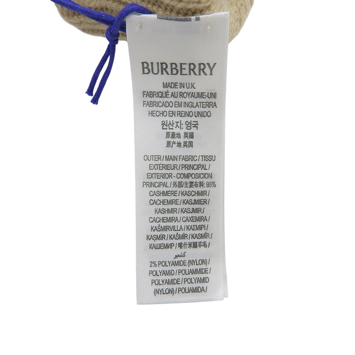 未使用品▲BURBERRY バーバリー 8098890 カシミヤ ノバチェックインターシャ 手袋 グローブ ベージュ M/L 英国製 メンズ