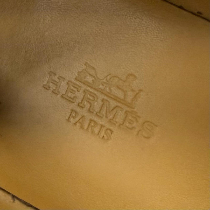美品★HERMES エルメス モカシン アイコン シルバー金具 ケリー レザー ローファー ブラック 36.5 イタリア製 レディース