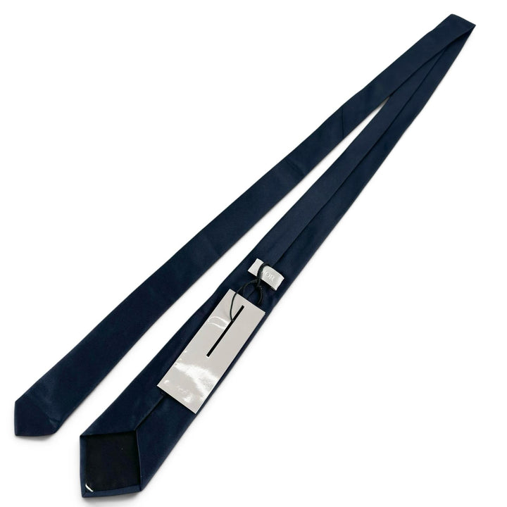 未使用品▲DIOR ディオール 23U1047AU001 シルク100% ソリッドデザイン ネクタイ ダークネイビー イタリア製 メンズ