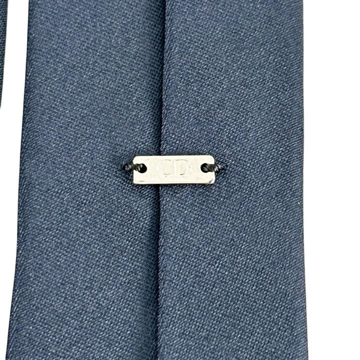 未使用品▲DIOR ディオール 23U1047AU001 シルク100% ソリッドデザイン ネクタイ ダークネイビー イタリア製 メンズ