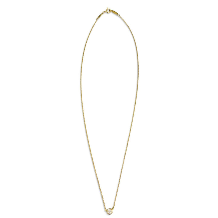 極美△TIFFANY&amp;Co. ティファニー 30117719 バイザヤード 1Pダイヤ ペンダント ネックレス 750(YG) 約0.18ct イエローゴールド 重量1.98g