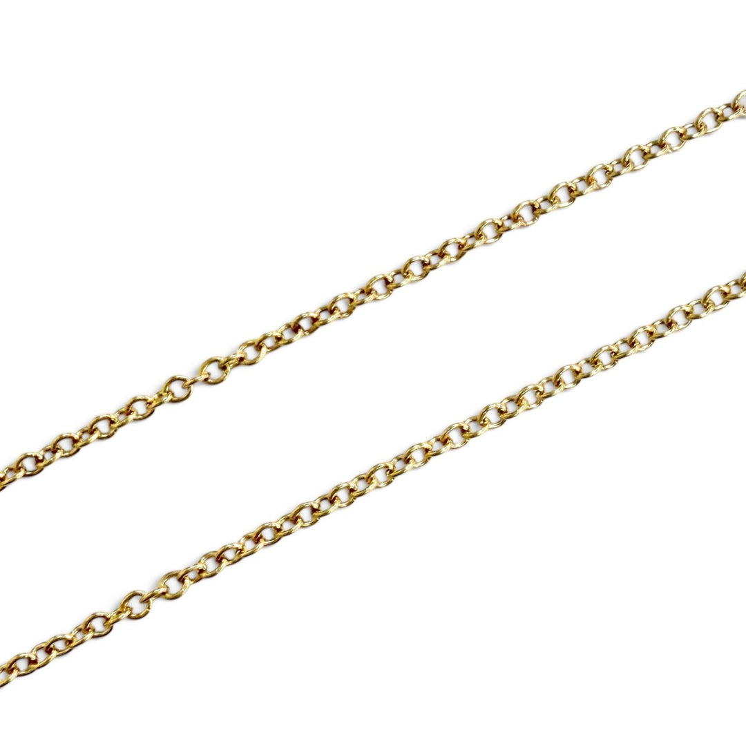 極美品△TIFFANY&amp;Co. ティファニー Tスマイル ペンダント スモール ネックレス アクセサリー A750(YG) イエローゴールド 重量2.92g
