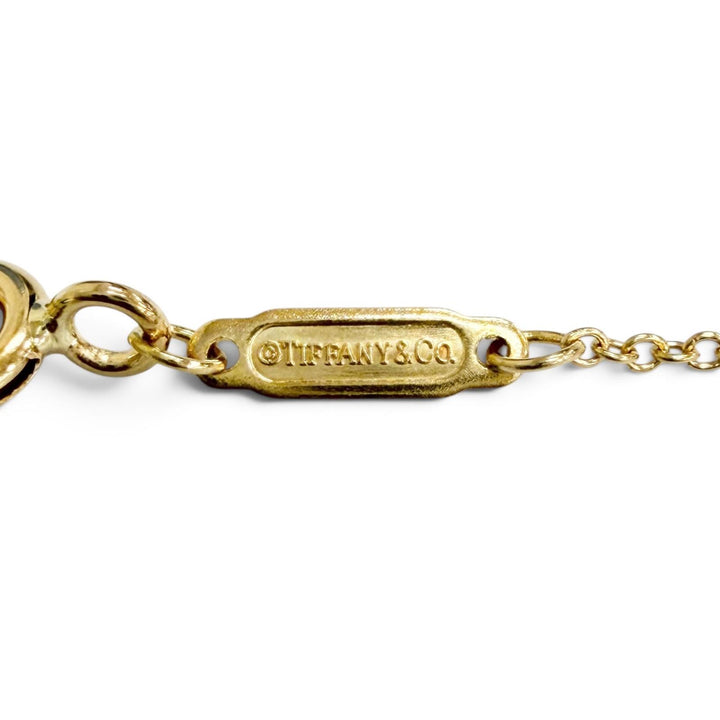 極美品△TIFFANY&amp;Co. ティファニー Tスマイル ペンダント スモール ネックレス アクセサリー A750(YG) イエローゴールド 重量2.92g