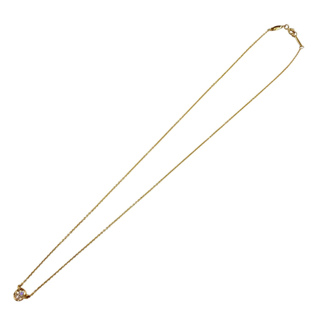 極美品◇TIFFANY&amp;Co. ティファニー 30883543 バイザヤード AU750(YG) ダイヤ1P 約0.18ct 直径約5.30mm ネックレス 重量2.04g レディース