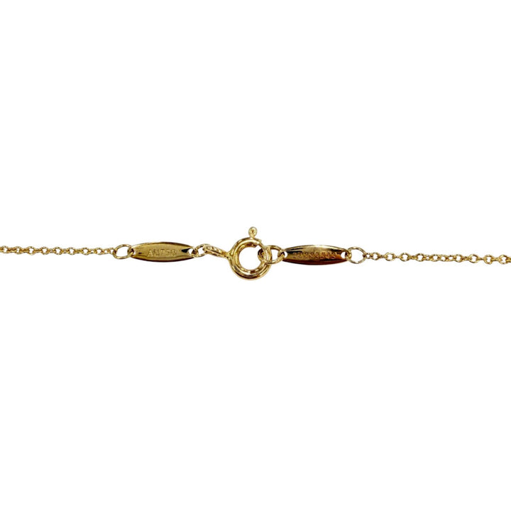 極美品◇TIFFANY&amp;Co. ティファニー 30883543 バイザヤード AU750(YG) ダイヤ1P 約0.18ct 直径約5.30mm ネックレス 重量2.04g レディース