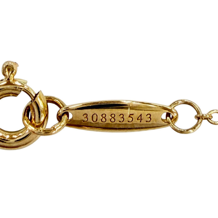 極美品◇TIFFANY&amp;Co. ティファニー 30883543 バイザヤード AU750(YG) ダイヤ1P 約0.18ct 直径約5.30mm ネックレス 重量2.04g レディース