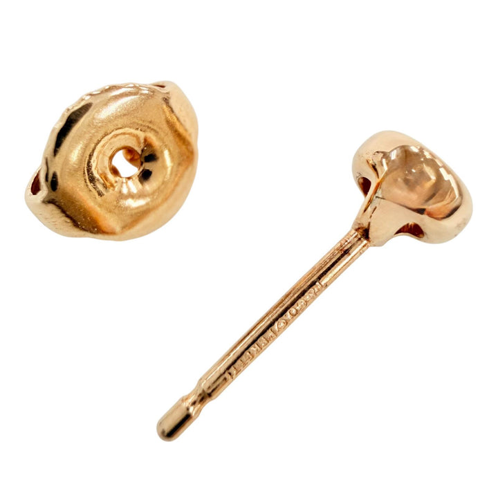 極美品◇TIFFANY&amp;Co. ティファニー バイザヤード AU750(PG) ダイヤ2P 計0.14ct 直径約4.50mm 25年10月購入 ピアス 重量1.47g 箱付き