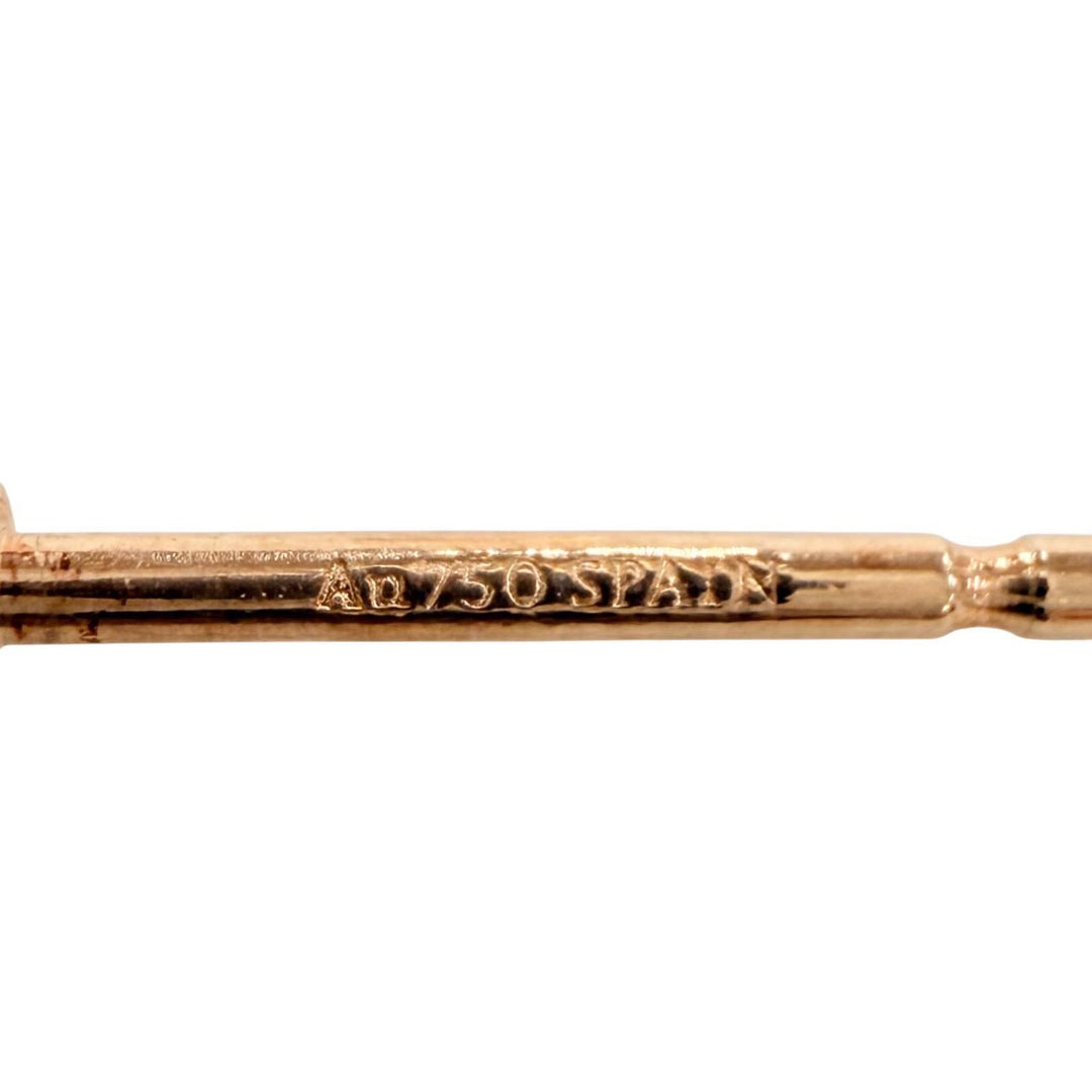 極美品◇TIFFANY&amp;Co. ティファニー バイザヤード AU750(PG) ダイヤ2P 計0.14ct 直径約4.50mm 25年10月購入 ピアス 重量1.47g 箱付き