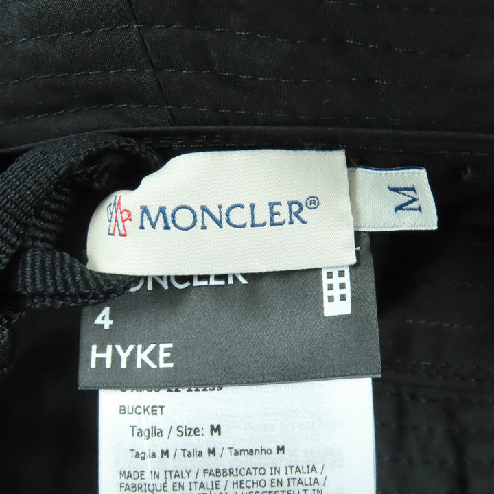 未使用品★MONCLER GENIUS 4 HYKE モンクレール ジーニアス 4 ハイク 2022年製 GORE TEX ロゴ入り バケットハット ハット 黒 M 正規品