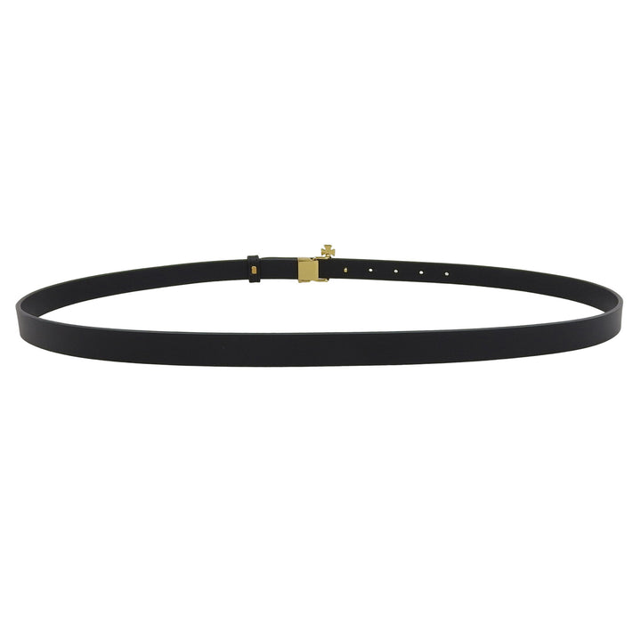 未使用品▲Vivienne Westwood ヴィヴィアンウエストウッド オーブバックル レザー ナローベルト ブラック ゴールド金具 イタリア製 メンズ