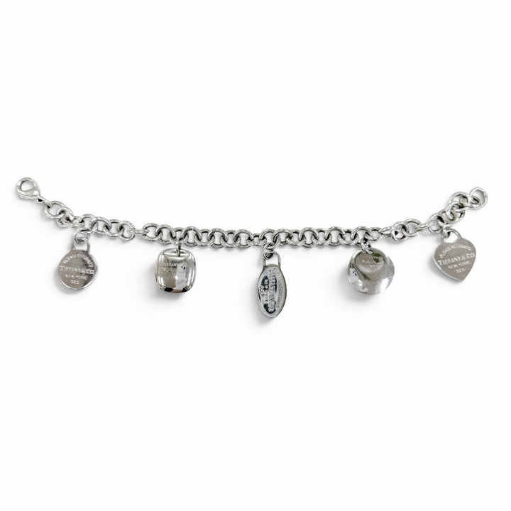 美品☆TIFFANY&amp;Co. ティファニー リターントゥ マルチタグ 925 希少 ブレスレット アクセサリー シルバー 重量35.10g レディース メンズ