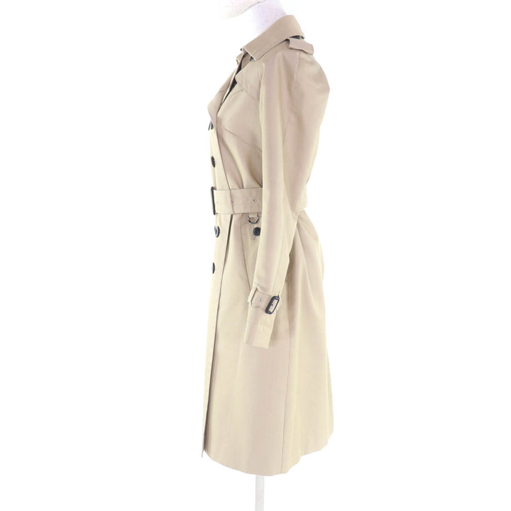 美品★Aquascutum アクアスキュータム 1571000-83 ウールライナー・ロゴボタン付 トレンチコート ベージュ 4 日本製 正規品 レディース
