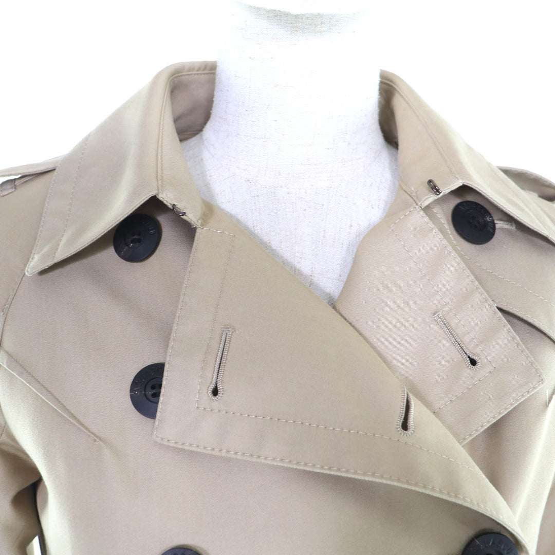 美品★Aquascutum アクアスキュータム 1571000-83 ウールライナー・ロゴボタン付 トレンチコート ベージュ 4 日本製 正規品 レディース