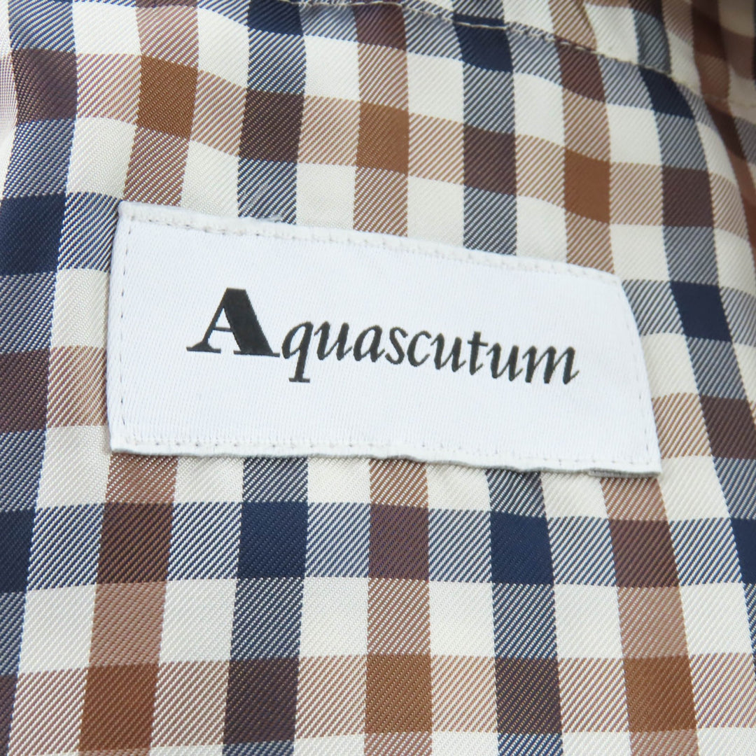 美品★Aquascutum アクアスキュータム 1571000-83 ウールライナー・ロゴボタン付 トレンチコート ベージュ 4 日本製 正規品 レディース