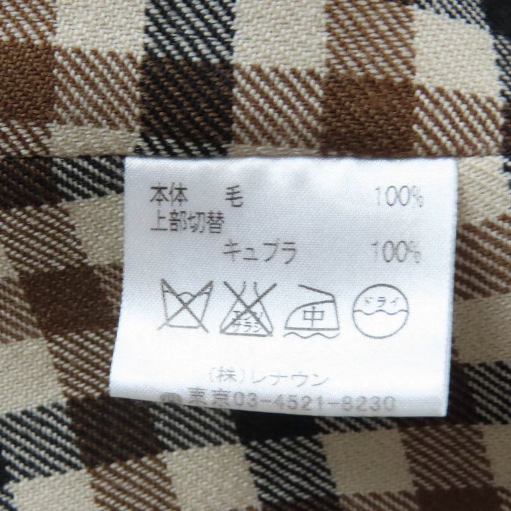 美品★Aquascutum アクアスキュータム 1571000-83 ウールライナー・ロゴボタン付 トレンチコート ベージュ 4 日本製 正規品 レディース