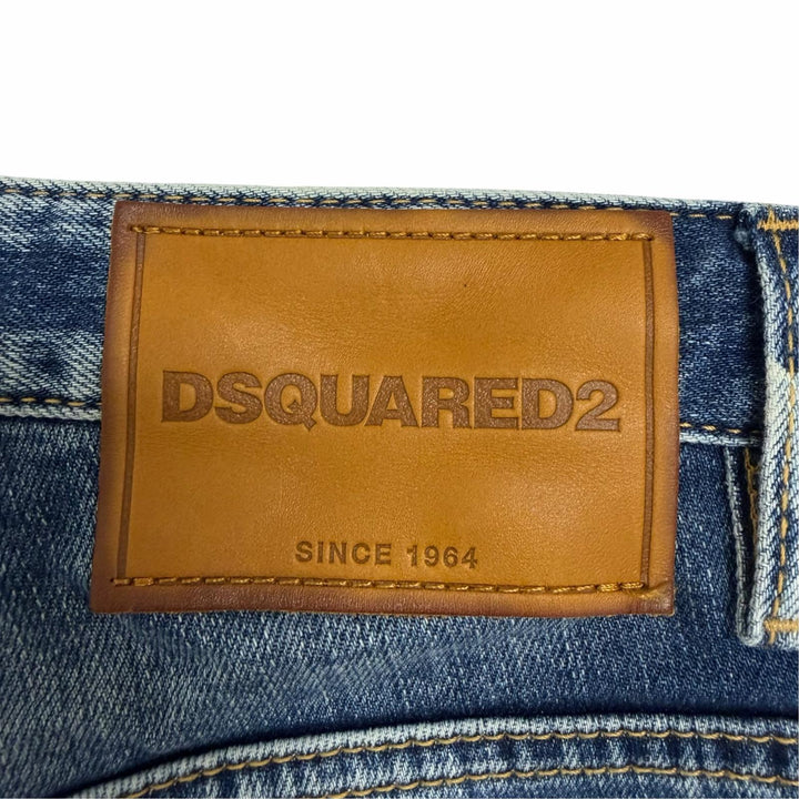 【ドンドン見直し】美品□DSQUARED2 ディースクエアード 24SS S74LB1456 Skater Jean ダメージ加工 デニムパンツ 44 イタリア製 正規品