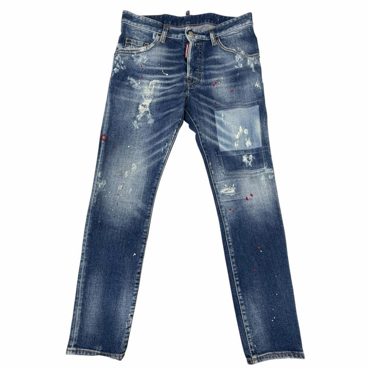 【ドンドン見直し】美品□DSQUARED2 ディースクエアード 24SS S74LB1456 Skater Jean ダメージ加工 デニムパンツ 44 イタリア製 正規品