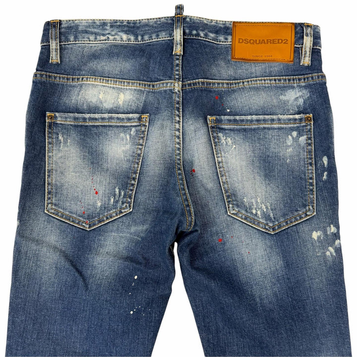 【ドンドン見直し】美品□DSQUARED2 ディースクエアード 24SS S74LB1456 Skater Jean ダメージ加工 デニムパンツ 44 イタリア製 正規品