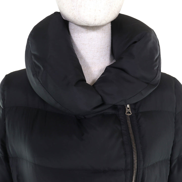 美品△Paul Smith BLACK LABEL ポールスミス ブラック レーベル ベルト付き ショールカラー ZIPUP ダウンコート ブラック 40 正規品