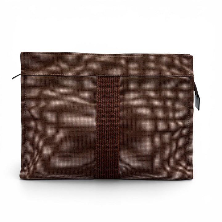 極美品▲HERMES エルメス エールライン ポーチMM セカンドバッグ クラッチバッグ ブラウン フランス製 メンズ