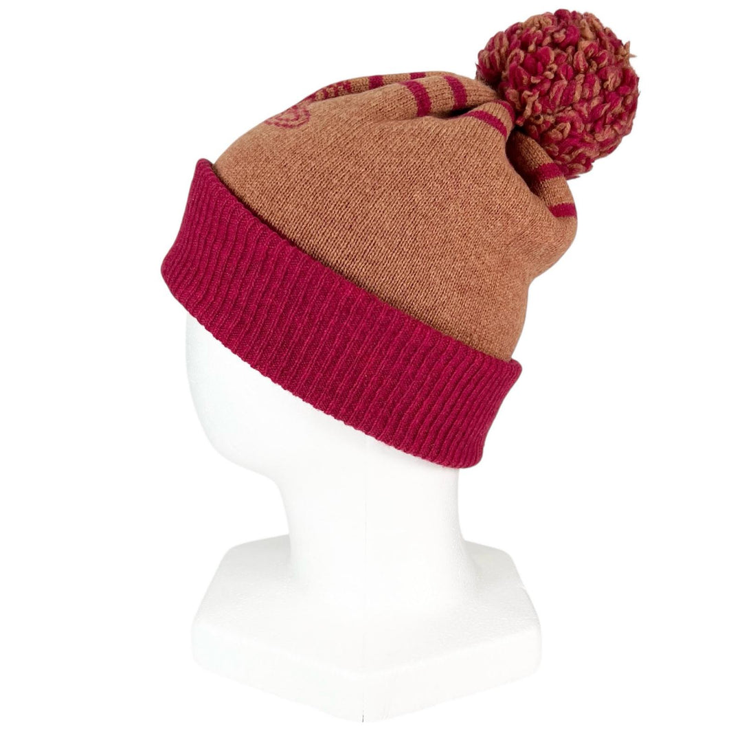 美品▲Vivienne Westwood ヴィヴィアンウエストウッド ウール100％ オーブ柄 ボンボン マフラー ニット帽 2点セット 日本製 レディース
