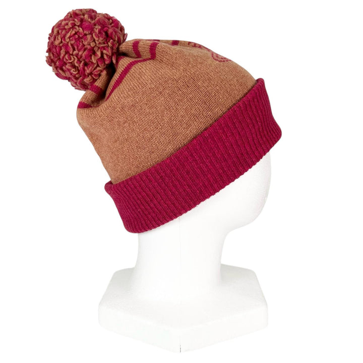 美品▲Vivienne Westwood ヴィヴィアンウエストウッド ウール100％ オーブ柄 ボンボン マフラー ニット帽 2点セット 日本製 レディース