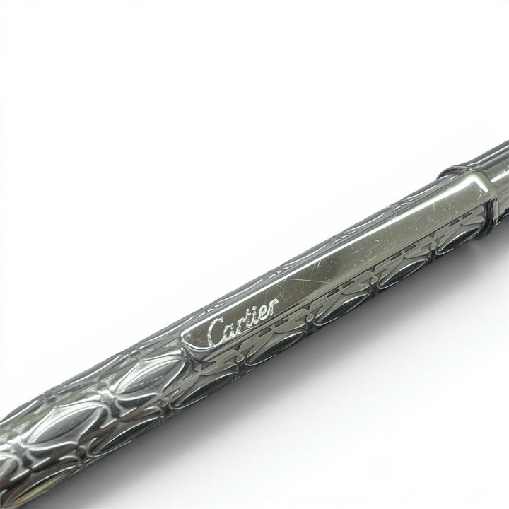良品▲Cartier カルティエ ハッピーバースデー 2C Cドゥ カルティエ ツイスト式 ボールペン シルバー ドイツ製 メンズ