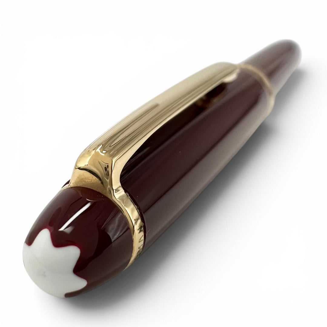良品▲MONTBLANC モンブラン マイスターシュテック ホワイトスター ツイスト式 ボールペン ボルドー ゴールド ドイツ製 メンズ