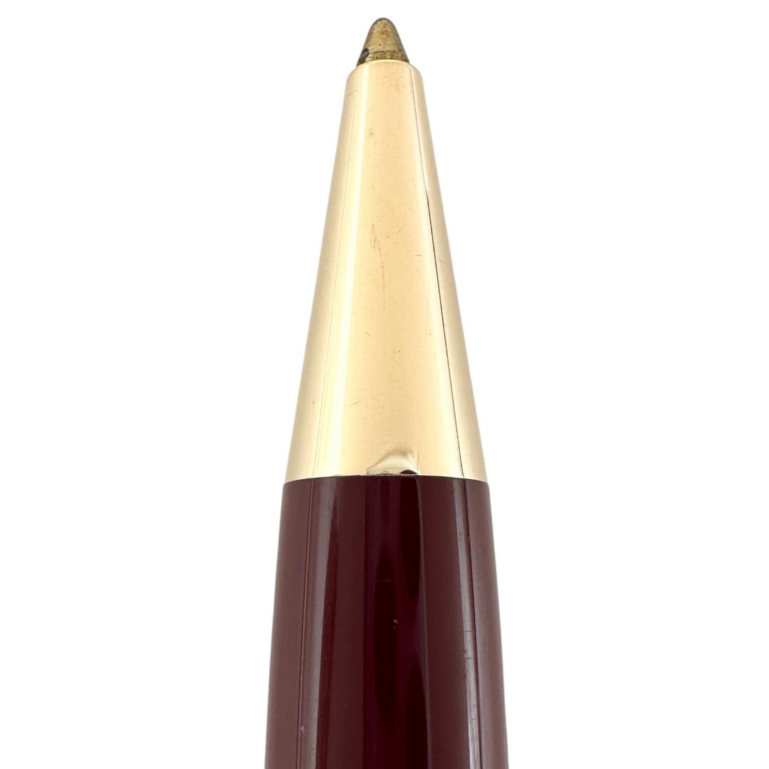 良品▲MONTBLANC モンブラン マイスターシュテック ホワイトスター ツイスト式 ボールペン ボルドー ゴールド ドイツ製 メンズ