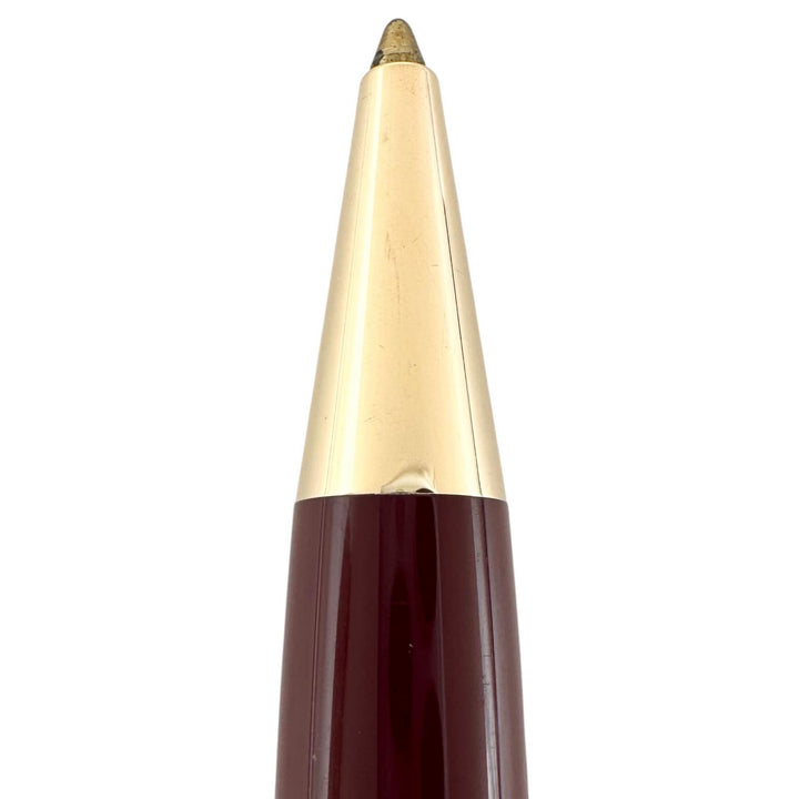 良品▲MONTBLANC モンブラン マイスターシュテック ホワイトスター ツイスト式 ボールペン ボルドー ゴールド ドイツ製 メンズ