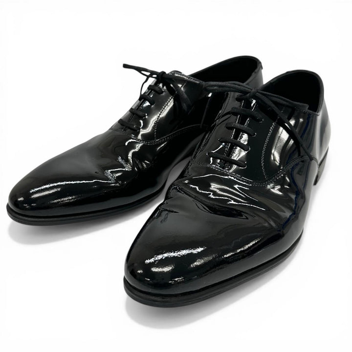 美品▲CROCKETT&amp;JONES クロケットアンドジョーンズ CHEAM パテントレザー 341ラスト レザーシューズ 8 イングランド製 箱・保存袋付き
