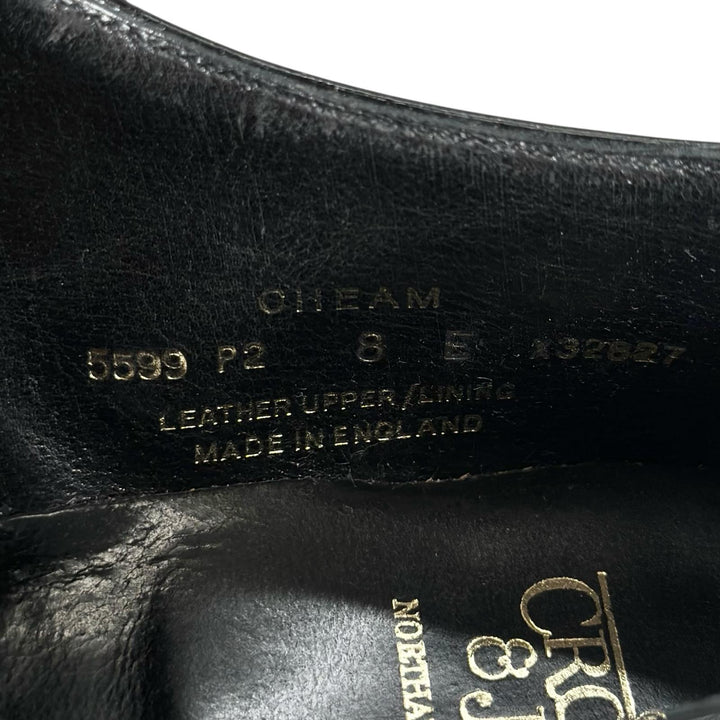 美品▲CROCKETT&amp;JONES クロケットアンドジョーンズ CHEAM パテントレザー 341ラスト レザーシューズ 8 イングランド製 箱・保存袋付き