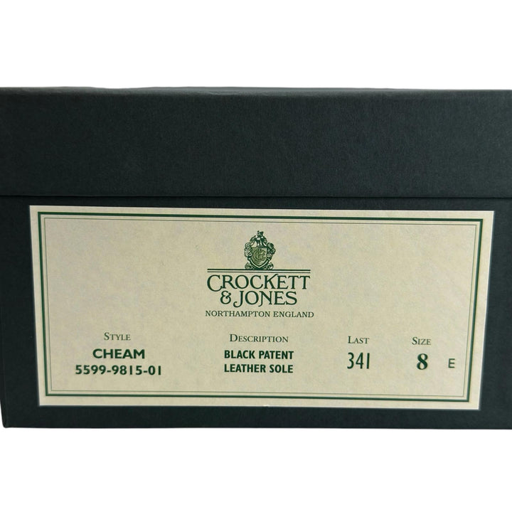 美品▲CROCKETT&amp;JONES クロケットアンドジョーンズ CHEAM パテントレザー 341ラスト レザーシューズ 8 イングランド製 箱・保存袋付き
