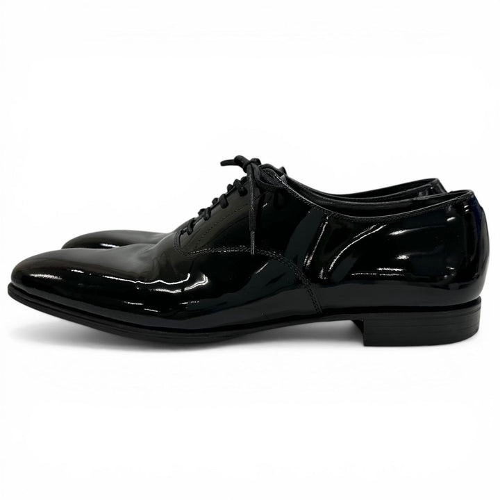 美品▲CROCKETT&amp;JONES クロケットアンドジョーンズ CHEAM パテントレザー 341ラスト レザーシューズ 8 イングランド製 箱・保存袋付き