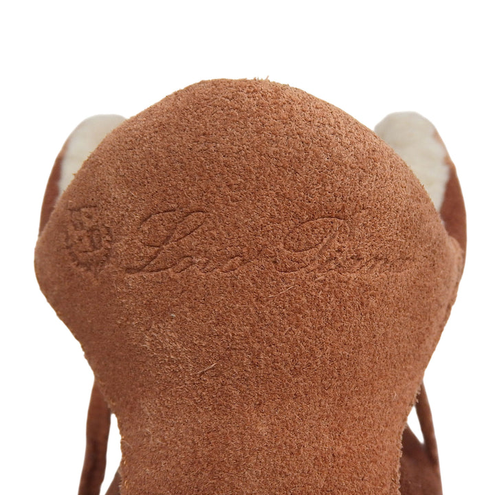 極美品▲Loro Piana ロロピアーナ ロゴ刻印入り レースアップ ムートン ボアスニーカー ブラウン 36 イタリア製 レディース