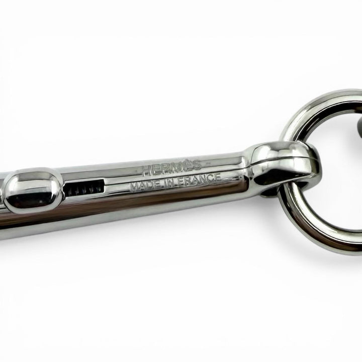 極美品◇HERMES エルメス モール バッファローホーン シルバー金具 ネックレス アクセサリー ブラウン系 保存袋付 フランス製 レディース