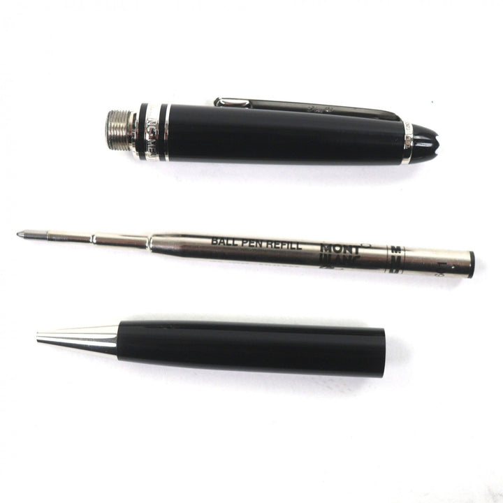 極美品▼MONTBLANC モンブラン マイスターシュテュック Pix ホワイトスター ツイスト式 ボールペン ブラック シルバー ドイツ製 筆記◎