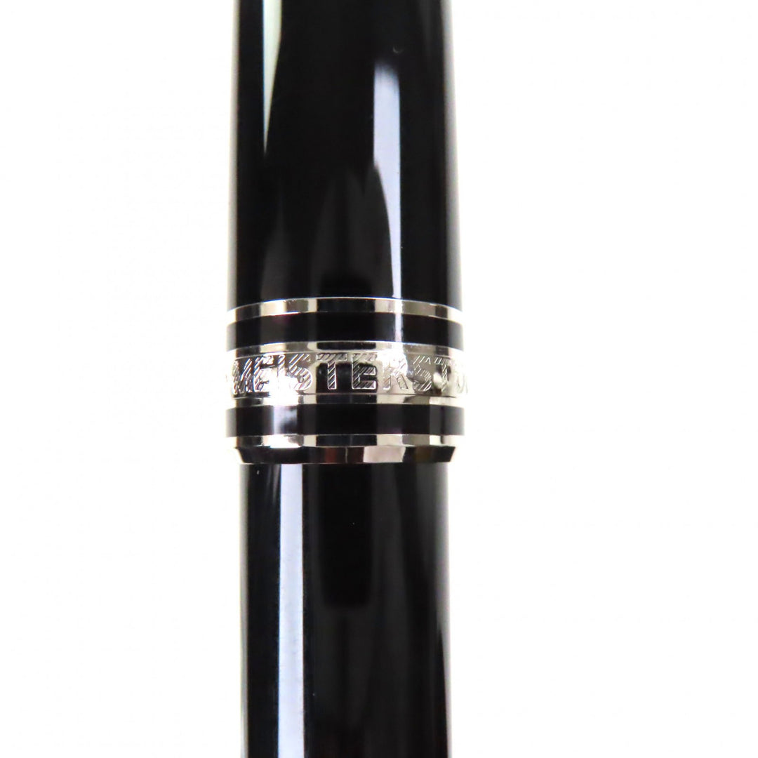 極美品▼MONTBLANC モンブラン マイスターシュテュック Pix ホワイトスター ツイスト式 ボールペン ブラック シルバー ドイツ製 筆記◎