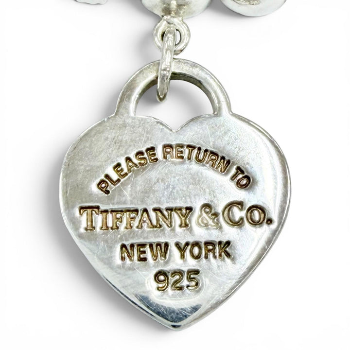 極美品◇TIFFANY&amp;Co. ティファニー リターントゥティファニー ミニハートタグ ビーズ AG925 手首周り約16cm ブレスレット 重量5.2g