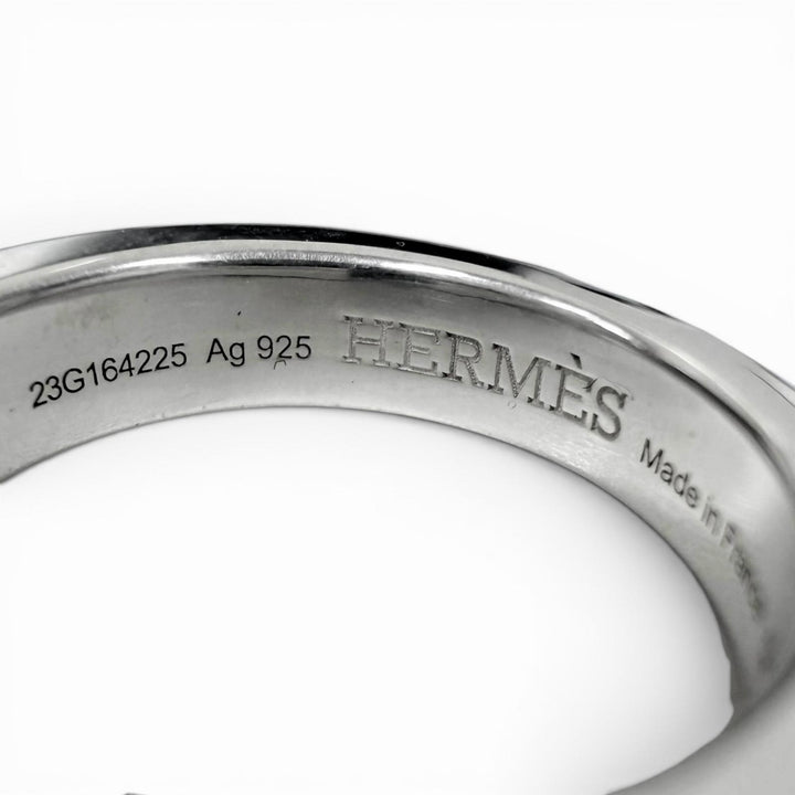 極美品□HERMES エルメス クルー ド フォルジュ AG925 リング 指輪 アクセサリー シルバー 52 (JP12号相当) フランス製 重量11.7g メンズ