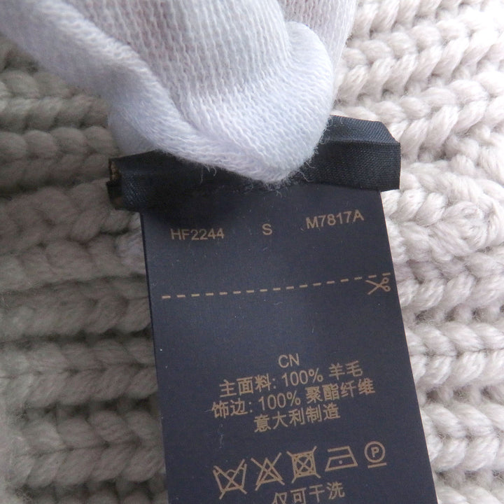 極美品□LOUIS VUITTON ルイヴィトン M7817A ビーニー・LV・バーズ LVロゴ刺繍 ニットキャップ ライトグレー S イタリア製 正規品
