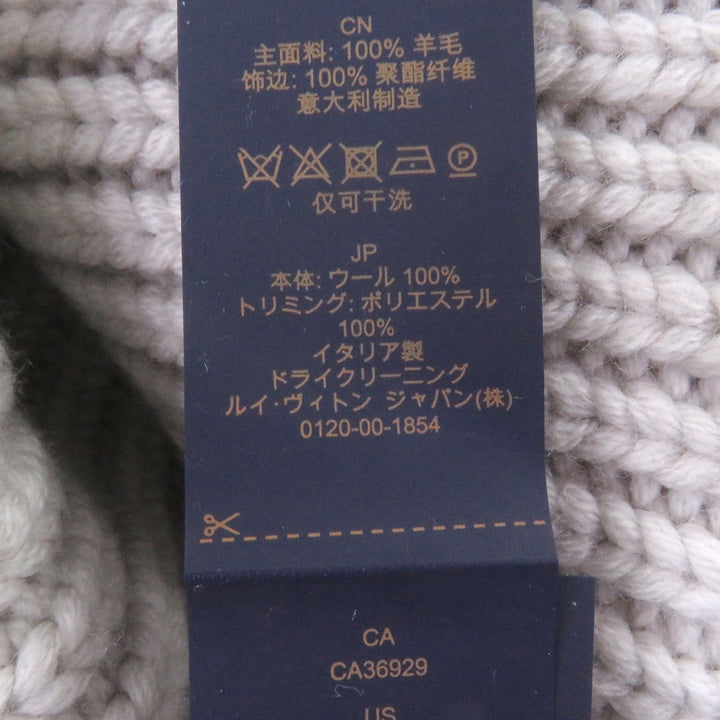 極美品□LOUIS VUITTON ルイヴィトン M7817A ビーニー・LV・バーズ LVロゴ刺繍 ニットキャップ ライトグレー S イタリア製 正規品
