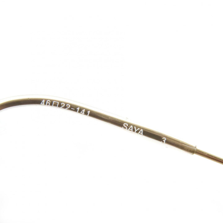 美品△Propo プロポ SAYA 3 サヤ ラウンドフォルム メガネ 眼鏡 アイウェア ゴールド クリアピンク 46□22 141 度入り 日本製 レディース