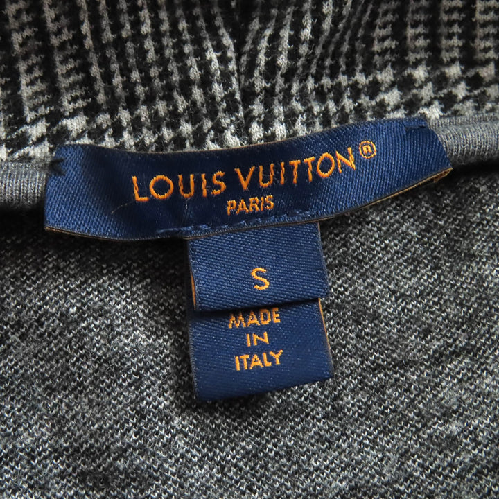極美品△LOUIS VUITTON ルイヴィトン 23AW 1AC3MF プリンスオブウェールズフーディドレス グレンチェックワンピース S 正規品 定価365200