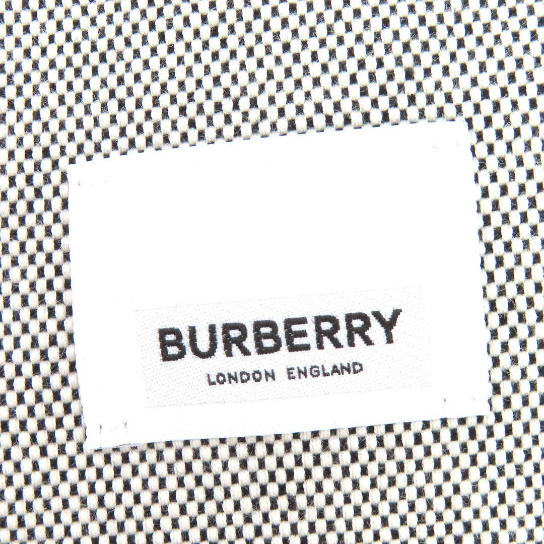 極美品△BURBERRY バーバリー 4567182 ホースフェリー レザー×コットンキャンバス WZIP フーデッド ジャケット コート 黒 46 正規品